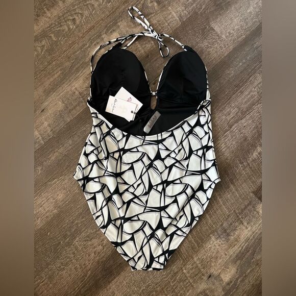 Robert Graham Break the Ice One Piece Swimsuit- Size 16 - Picture 2 of 9